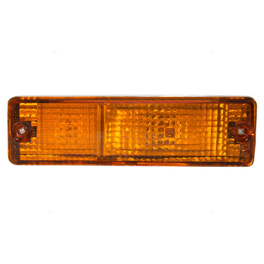 Brock Replacement Passengers Park Signal Front Marker Light Lamp Lens Compatible with 1980-1986 Pickup Truck 26120-04W00