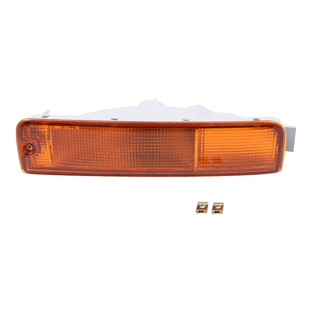 Brock Replacement Drivers Park Signal Front Marker Light Lamp Lens Compatible with 96-99 Pathfinder 26135-0W025