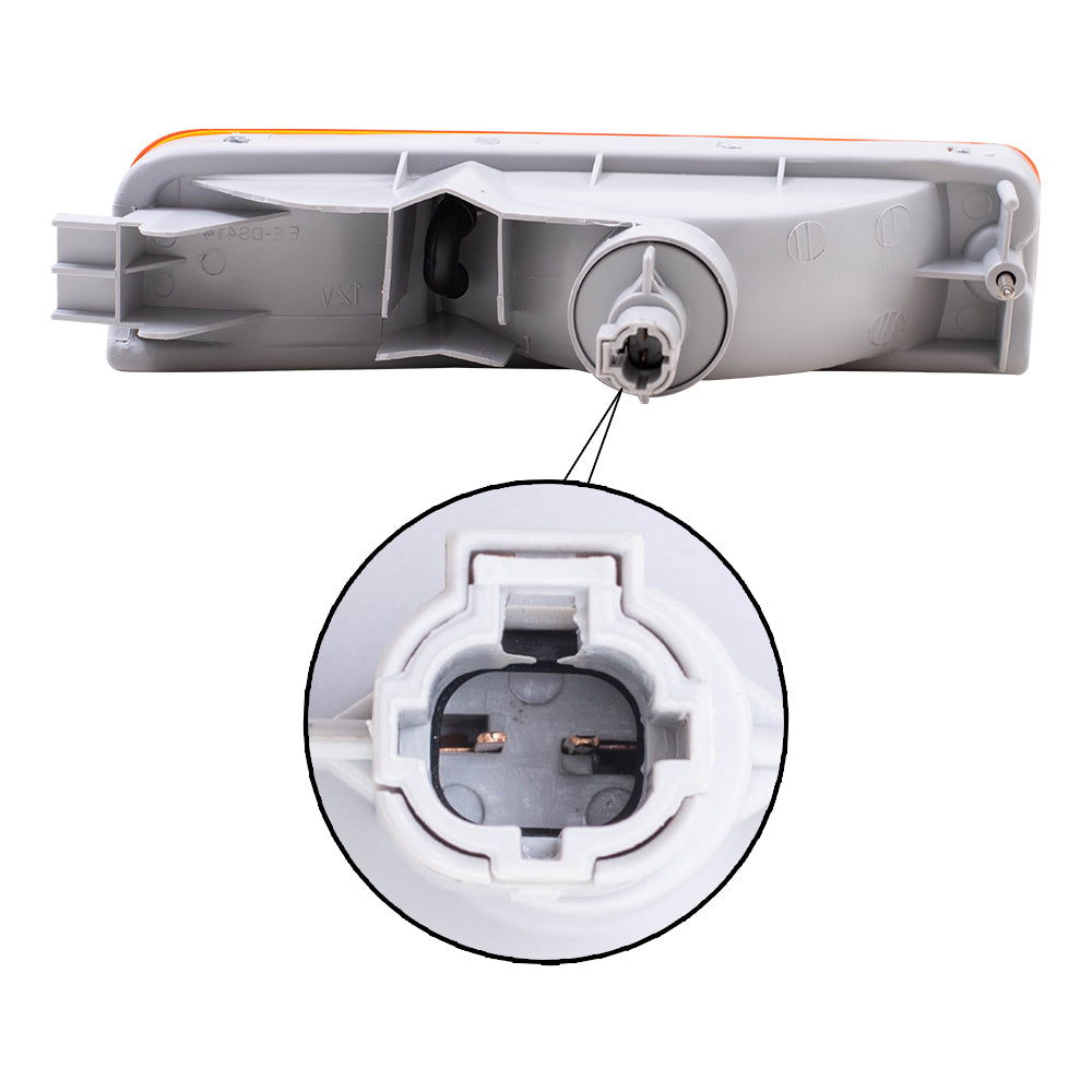 Brock Replacement Drivers Park Signal Front Marker Light Lamp Lens Compatible with 96-99 Pathfinder 26135-0W025
