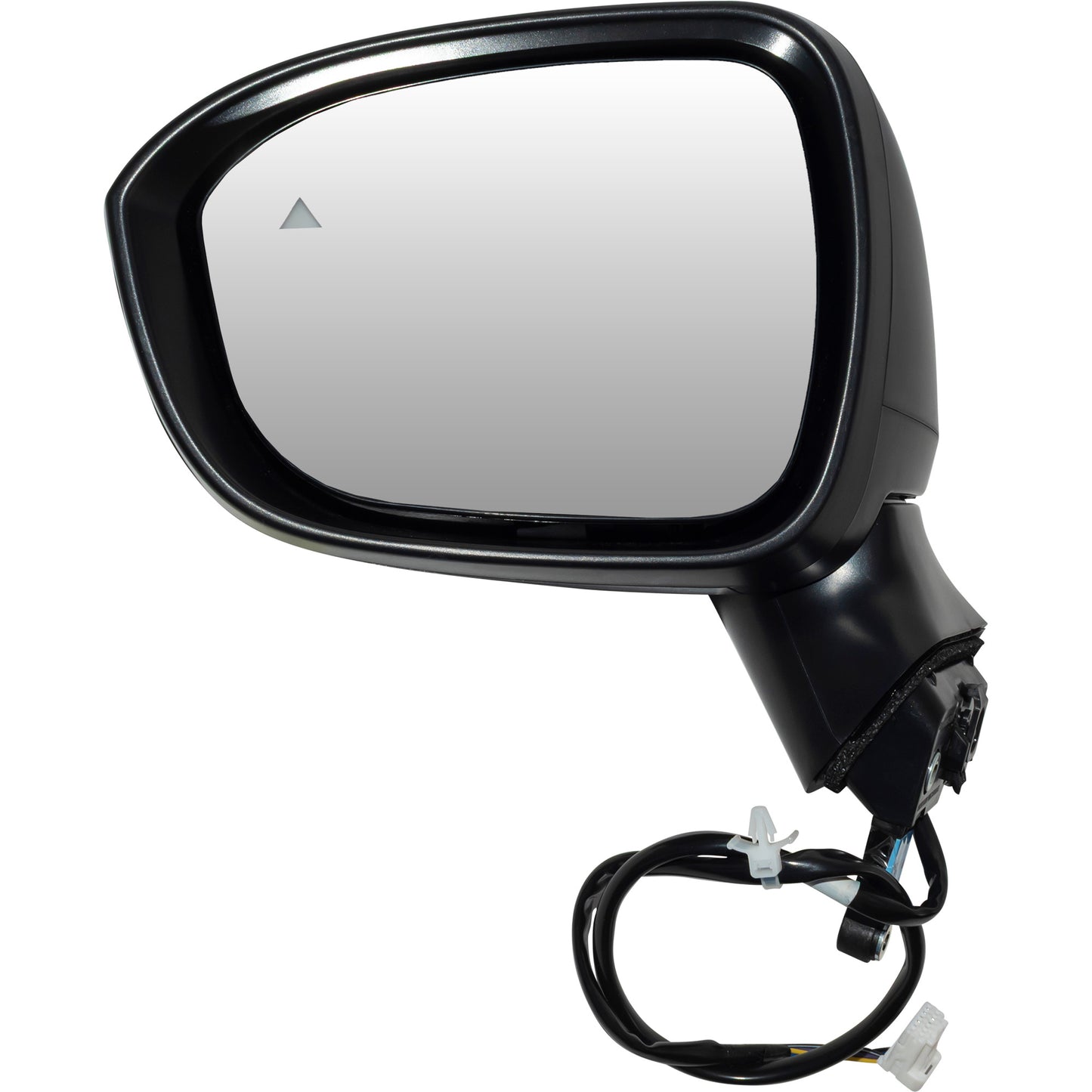 Power Door Mirror Textured Black Driver Side Left With Blind Spot Detection Without Heat-Turn Signal Light-Around View Camera for 2021-2022 Nissan Rogue S
