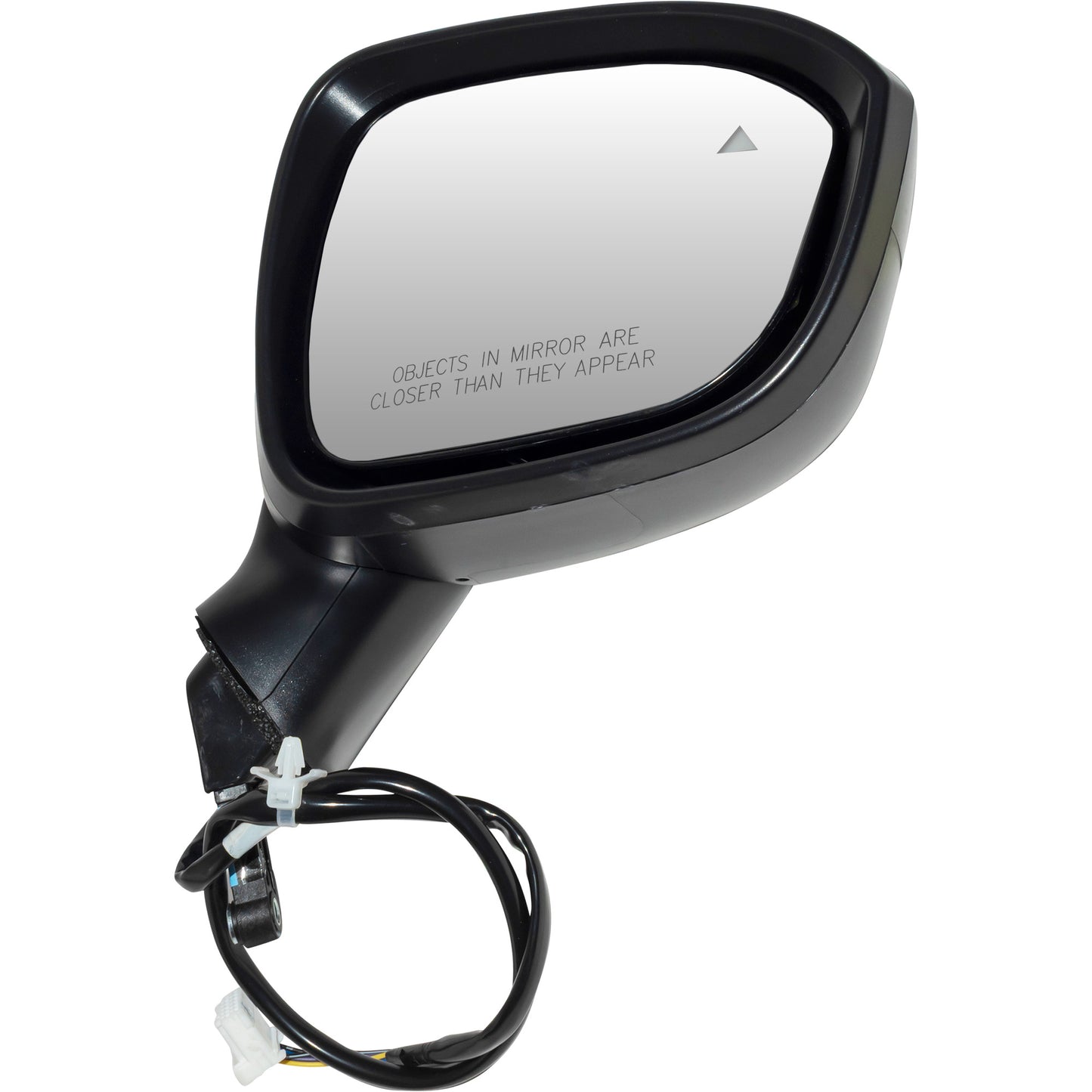 Power Door Mirror Textured Black Passenger Side Right With Blind Spot Detection Without Heat-Turn Signal Light-Around View Camera for 2021-2022 Nissan Rogue S