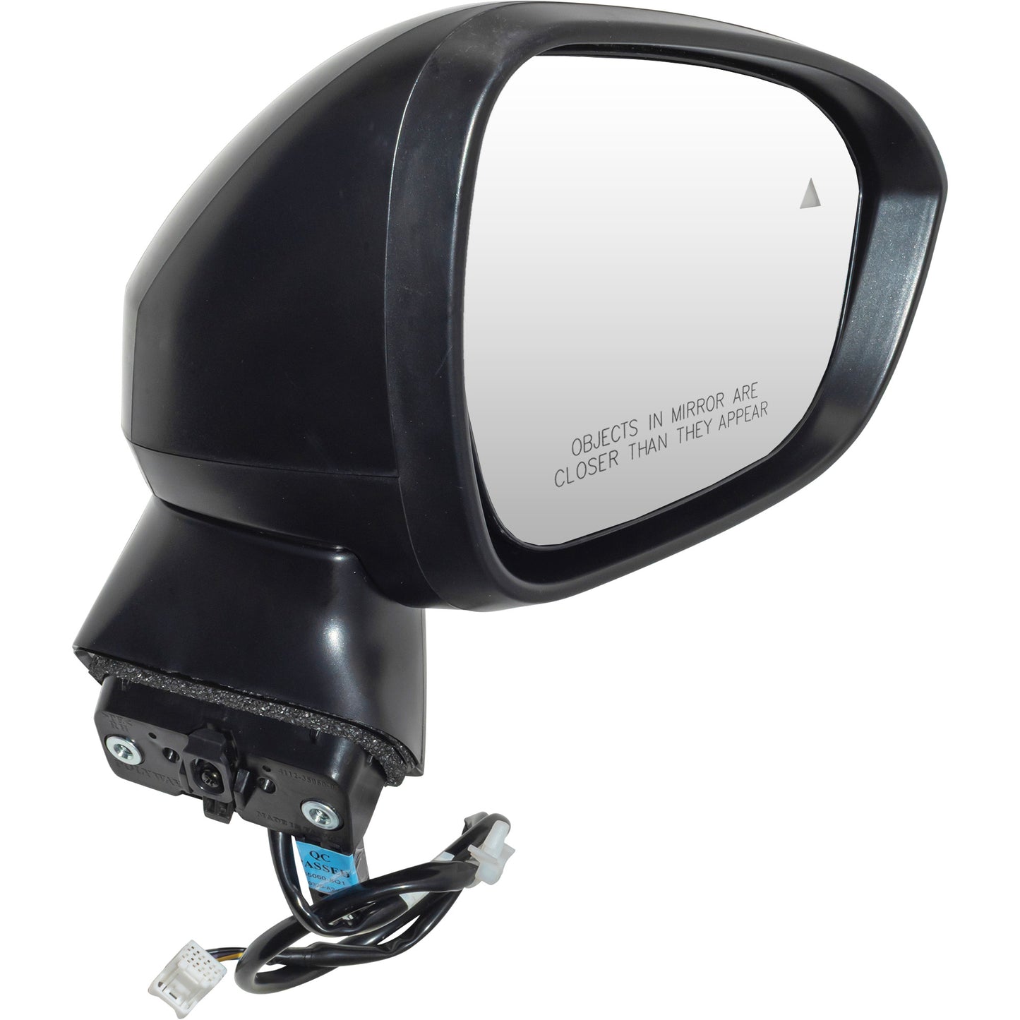 Power Door Mirror Textured Black Passenger Side Right With Blind Spot Detection Without Heat-Turn Signal Light-Around View Camera for 2021-2022 Nissan Rogue S