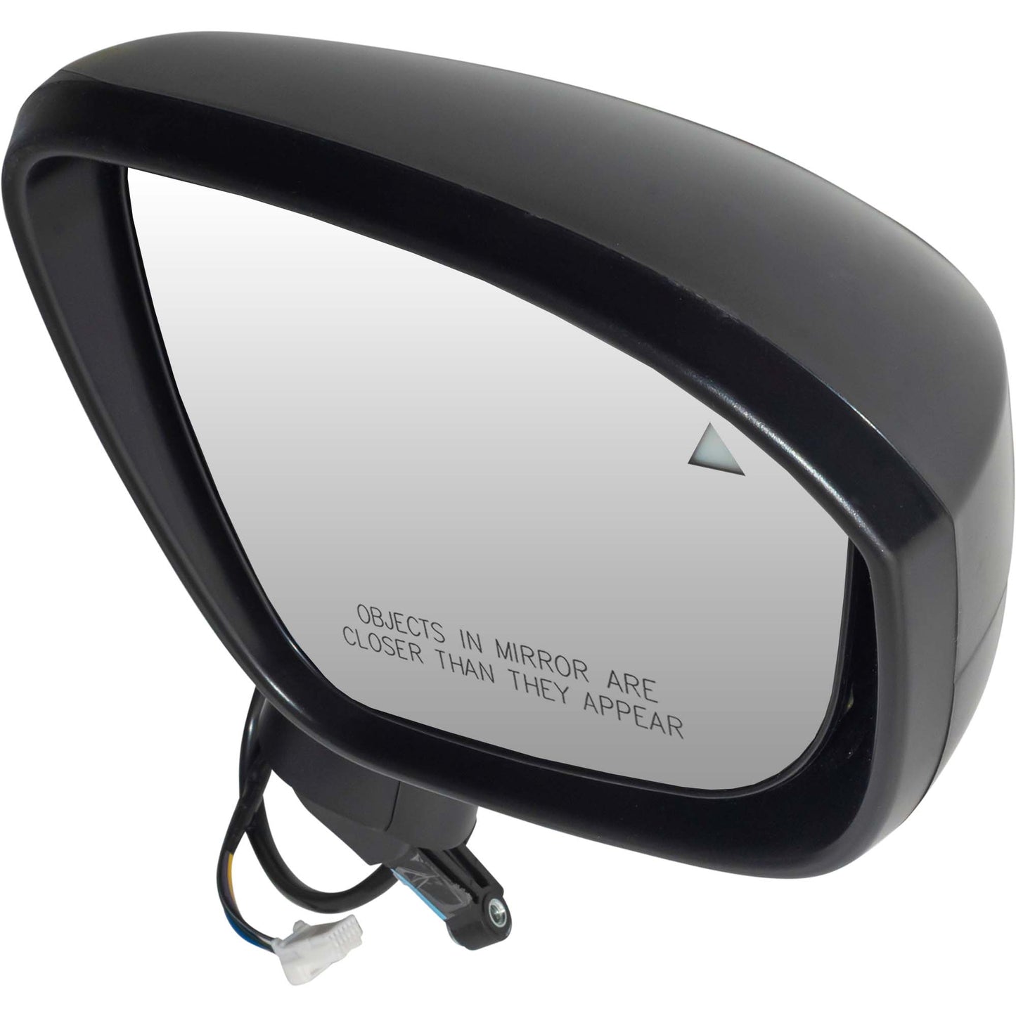 Power Door Mirror Textured Black Passenger Side Right With Blind Spot Detection Without Heat-Turn Signal Light-Around View Camera for 2021-2022 Nissan Rogue S