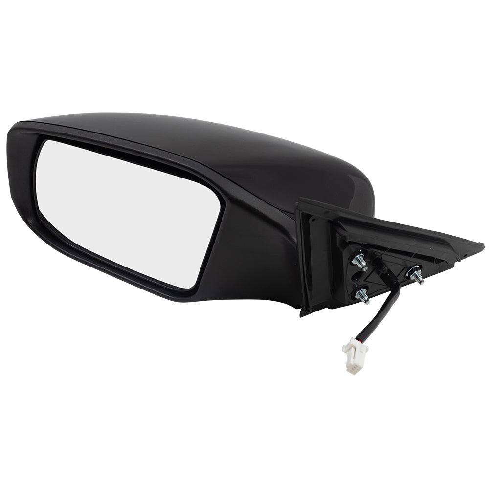 Brock Aftermarket Replacement Part Driver Side Power Mirror Paint-to-Match Black without Heat-Signal Compatible with 2013-2018 Nissan Altima Sedan