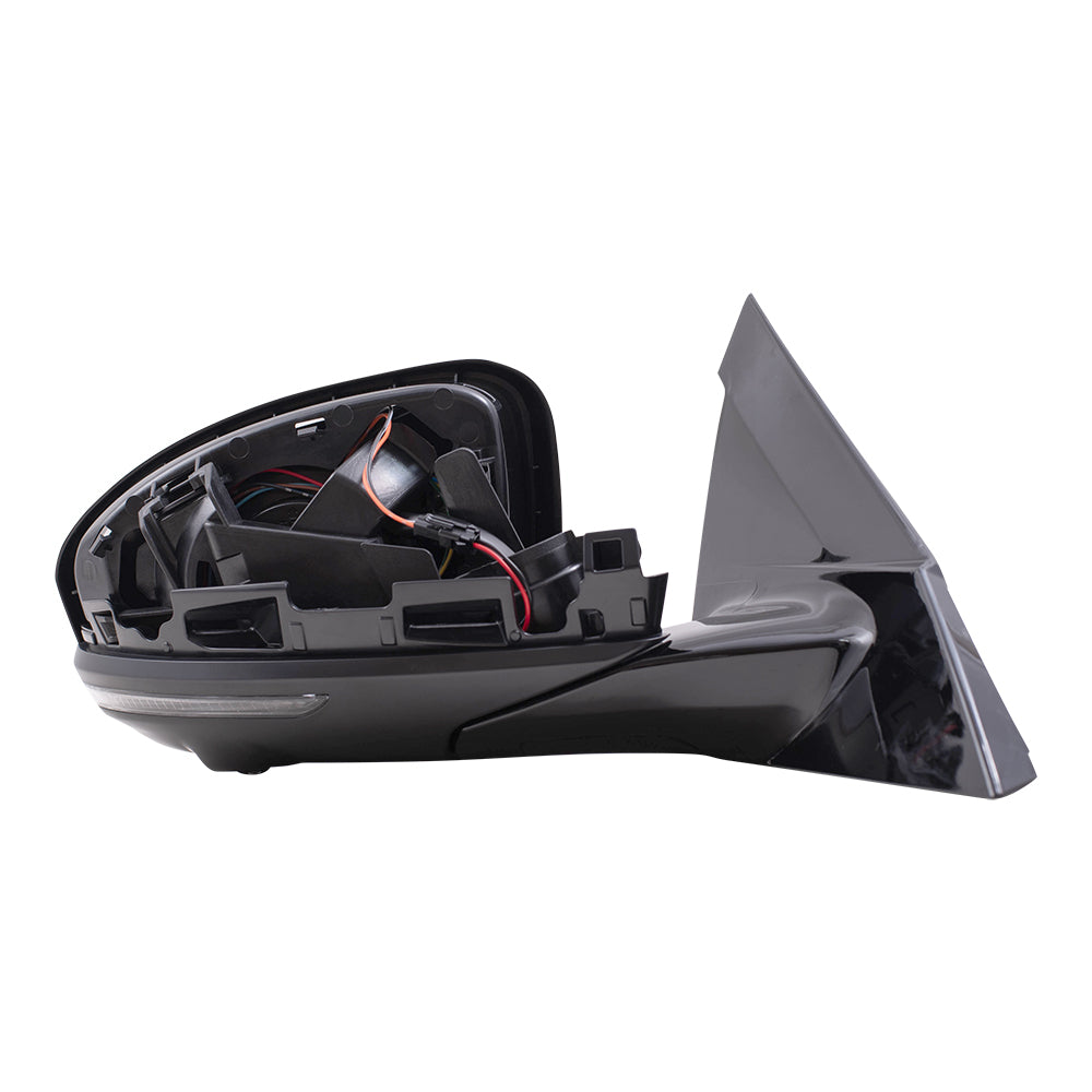 Brock Replacement Driver and Passenger Side Power Mirrors Paint to Match Black with Heat, Signal and Camera Compatible with 2019 Altima