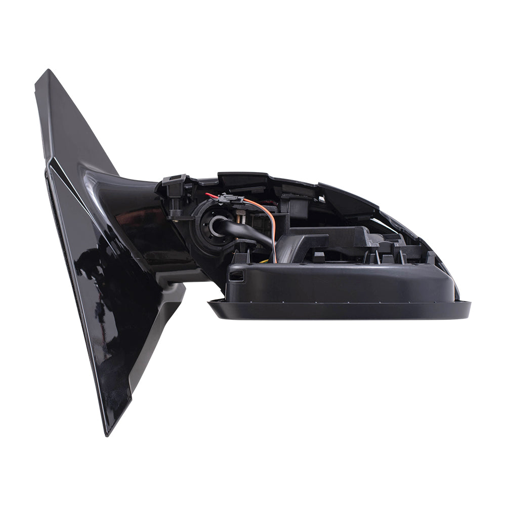 Brock Replacement Passenger Side Power Mirror Paint to Match Black with Heat, Signal and Camera Compatible with 2019 Altima