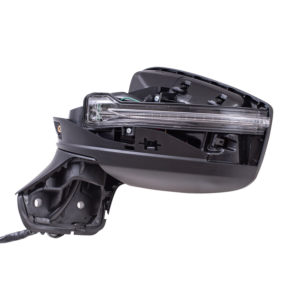 Brock Aftermarket Replacement Driver Left Power Mirror Paint to Match Black with Heat-Signal-Blind Spot Detection Compatible with 2020 Nissan Versa SV Sedan