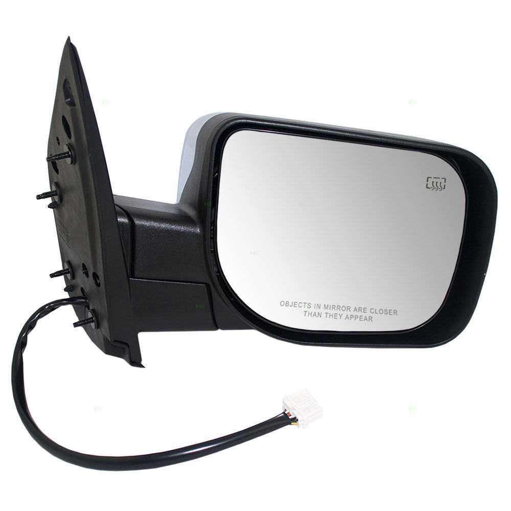 Passengers Power Side View Mirror Heated Memory Puddle Lamp w/ Chrome Compatible with 04-14 Titan 96301-ZC60A