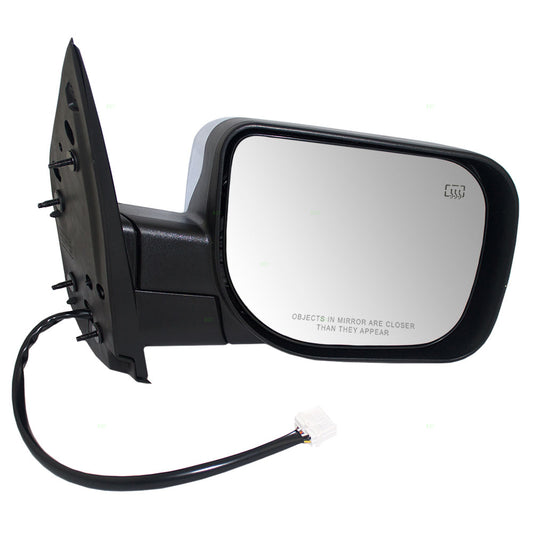 Passengers Power Side View Mirror Heated Memory Puddle Lamp w/ Chrome Compatible with 04-14 Titan 96301-ZC60A