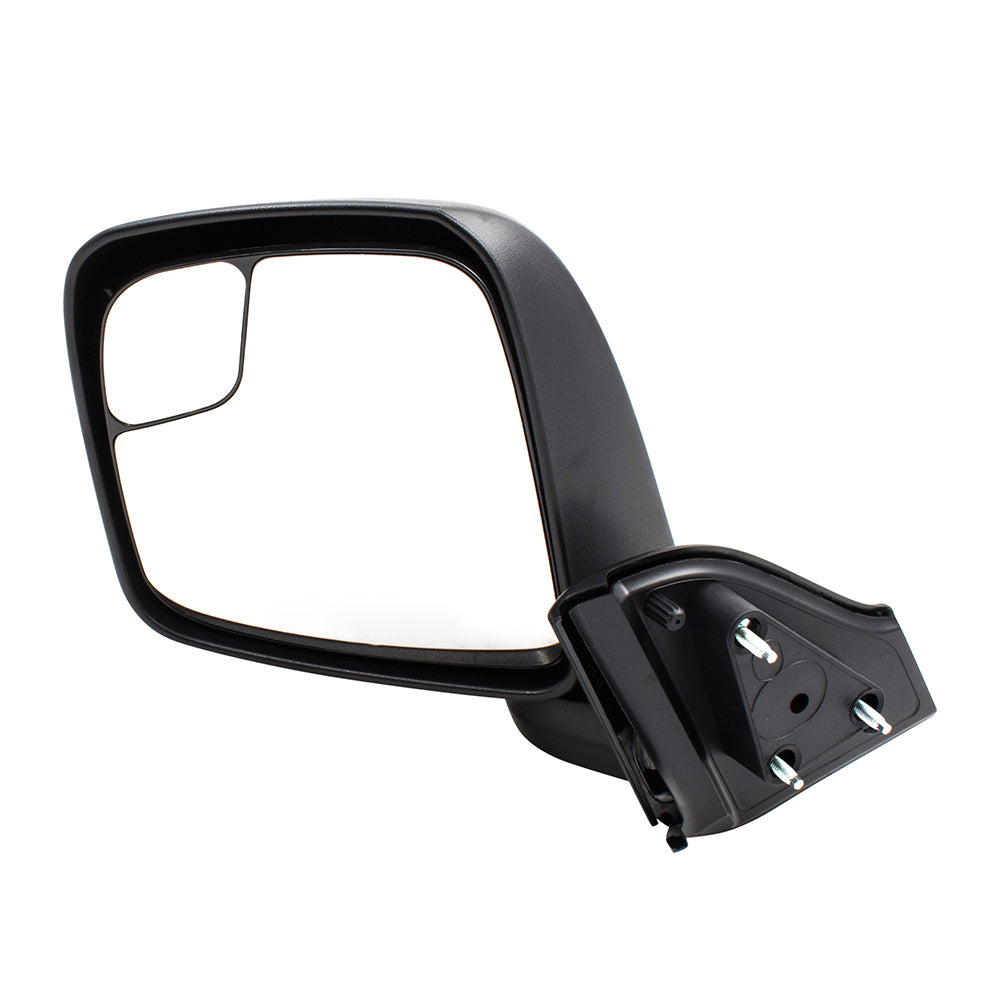 BROCK Pair Set Manual Side View Mirrors Spotter Glass Textured Compatible with 13-17 City Express NV200 19317311 963023LM0A 19317310 963013LM0A