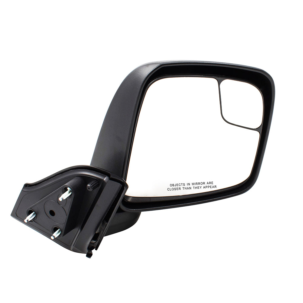 BROCK Passengers Manual Side View Mirror Spotter Glass Right Textured Compatible with 13-17 City Express NV200 19317310 96301-3LM0A