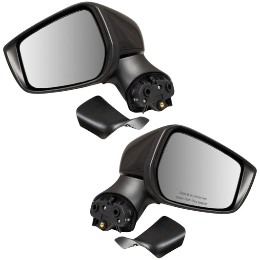 Manual Door Mirror With Smooth Black Cover Set OEM Substitute Driver Side Left Passenger Side Right For 2020-2025 Nissan Versa