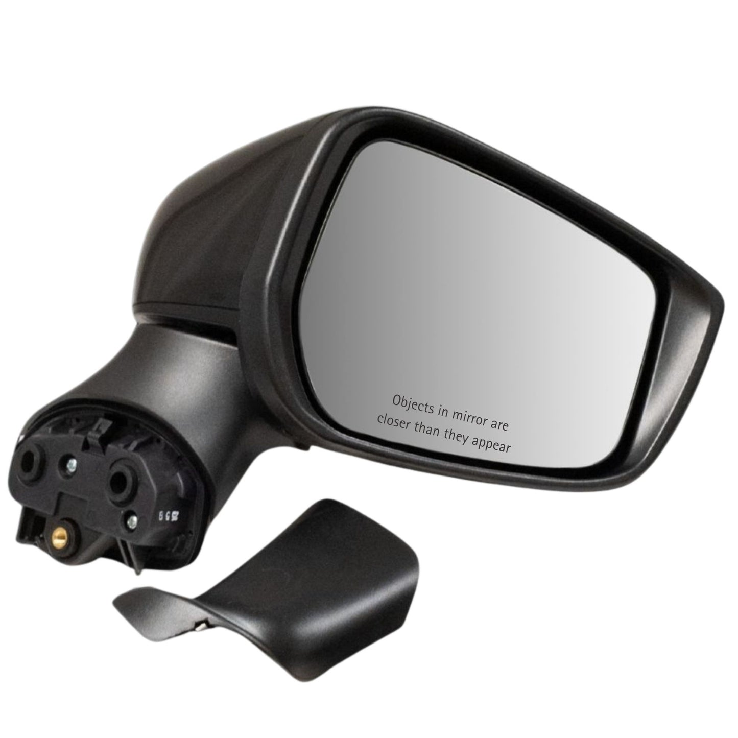 Manual Door Mirror With Smooth Black Cover OEM Substitute Passenger Side Right For 2020-2025 Nissan Versa