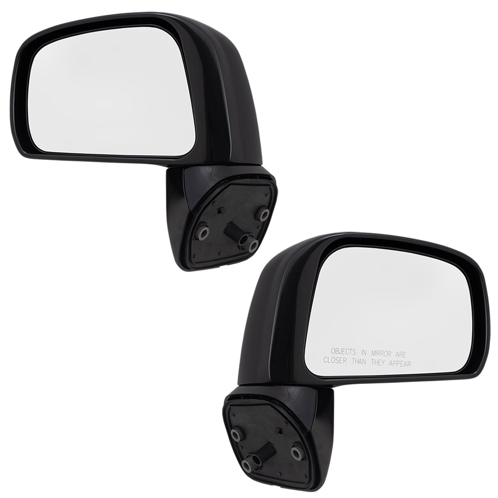 Replacement Pair Manual Mirrors Compatible with 2009-2011 Versa Sedan Base Driver and Passenger Set 96302ZW40A 96301ZW40A