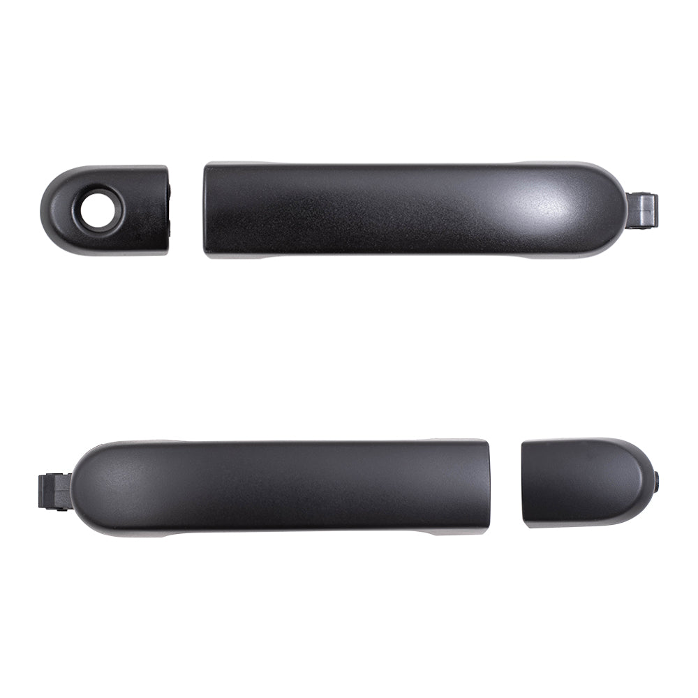 AUTOANDART Brock Replacement Pair Set Front Outside Door Handles Textured Compatible with 07-11 Versa NI1310133 NI1311133