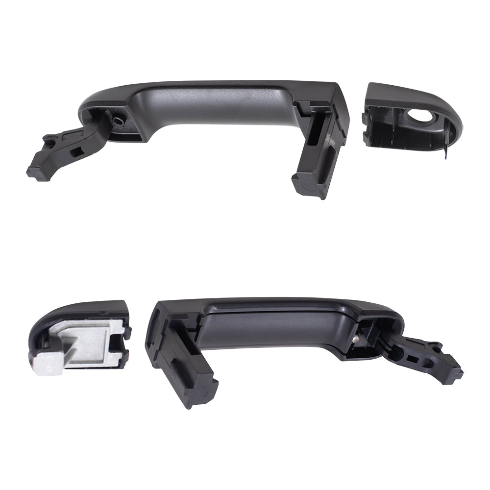 AUTOANDART Brock Replacement Pair Set Front Outside Door Handles Textured Compatible with 07-11 Versa NI1310133 NI1311133