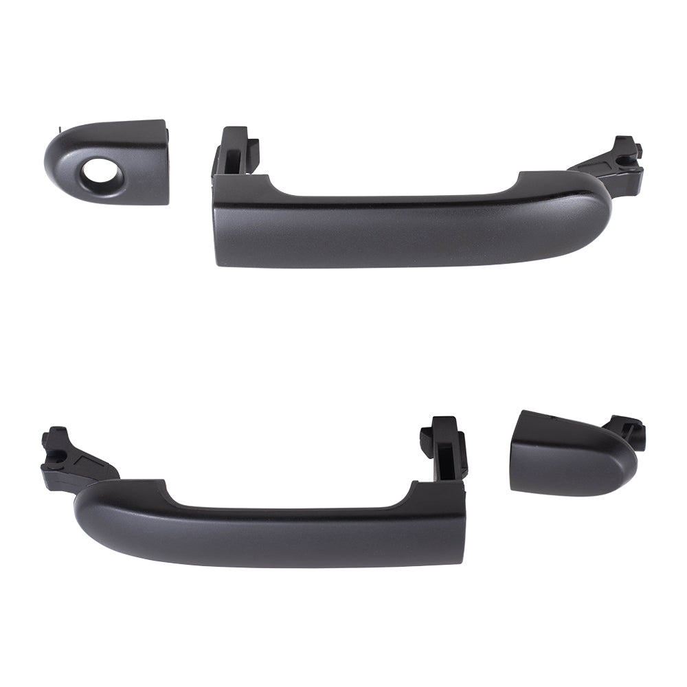 AUTOANDART Brock Replacement Pair Set Front Outside Door Handles Textured Compatible with 07-11 Versa NI1310133 NI1311133