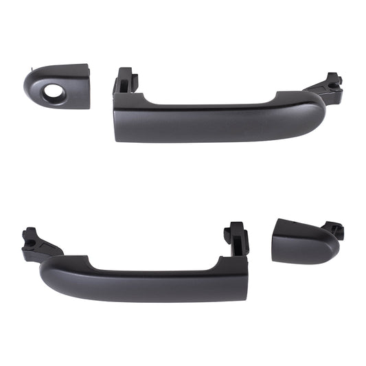 AUTOANDART Brock Replacement Pair Set Front Outside Door Handles Textured Compatible with 07-11 Versa NI1310133 NI1311133