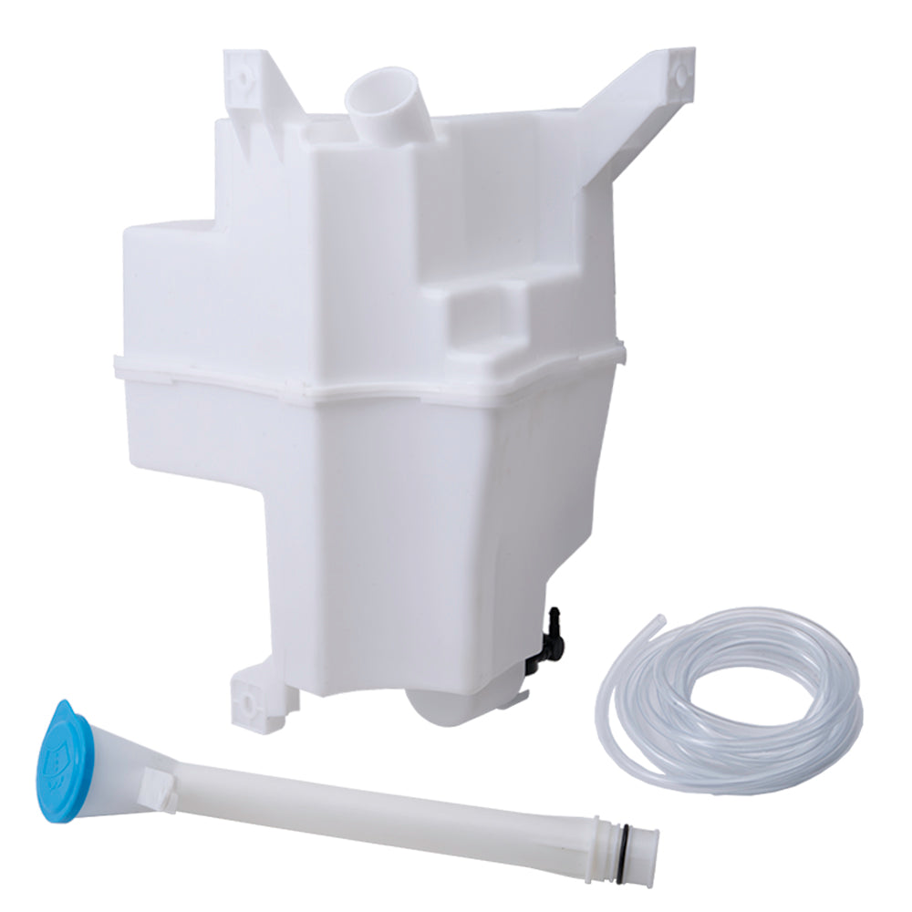 Brock Replacement Windshield Washer Reservoir Assembly With Inlet Tube-Cap-Washer Pump Compatible With 2017-2020 Nissan Rogue USA Built 2017-2019 Nissan Rogue Hybrid