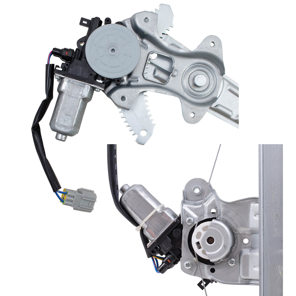 Brock Aftermarket Replacement Front and Rear Driver Left Passenger Right Power Window Regulator 4 Piece Set with Motor Compatible with 2013-2019 Nissan Sentra