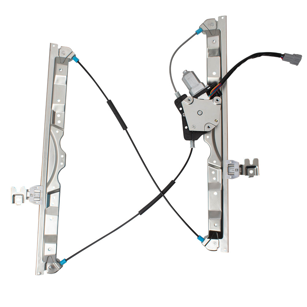 Brock Replacement Pair Set Front Power Window Lift Regulators w/ Motors Compatible with 04-15 Armada QX56 Titan Pickup Truck with One-Touch