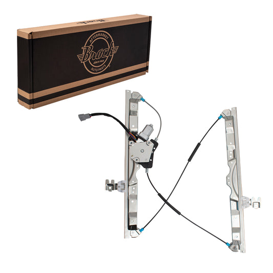 Brock Replacement Drivers Front Power Window Lift Regulator w/ Motor Assembly Compatible with 04-15 Armada QX56 Titan Pickup Truck with One-Touch