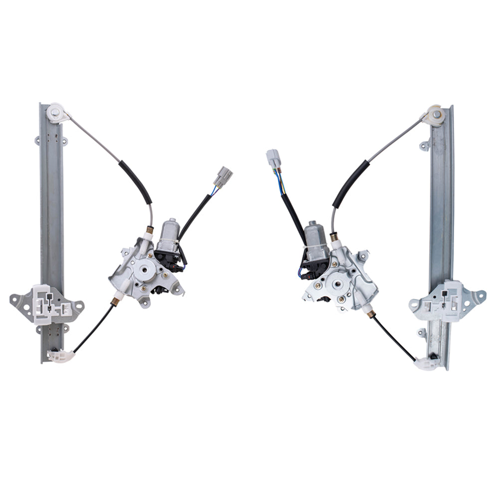 Brock Replacement Set Front Power Window Regulators with Lift Motors Compatible with 2011-2017 Juke