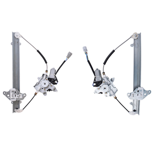 Brock Replacement Set Front Power Window Regulators with Lift Motors Compatible with 2011-2017 Juke