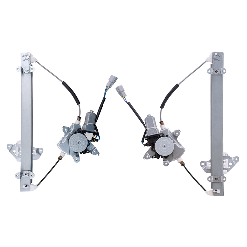 Brock Replacement Set Front Power Window Regulators with Lift Motors Compatible with 2011-2017 Juke