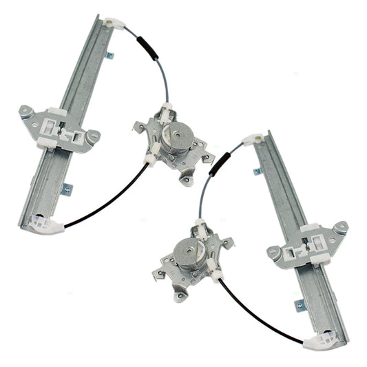 Brock Replacement Driver and Passenger Front Power Window Lift Regulators Compatible with 07-11 Versa 80721-EE00D 80720-EE00D