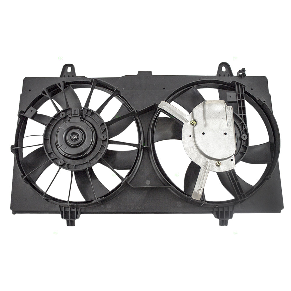Brock Replacement Dual Cooling Fan Motor Shroud Assembly Compatible with 2007-2012 Sentra 2.5L 2009-2012 Sentra 2.0L 21481-ET80B