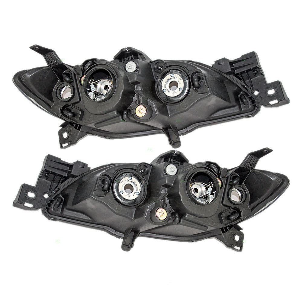 Brock Replacement Driver and Passenger Halogen Headlights Headlamps Compatible with 3 BN8P510L0D BN8P510K0D