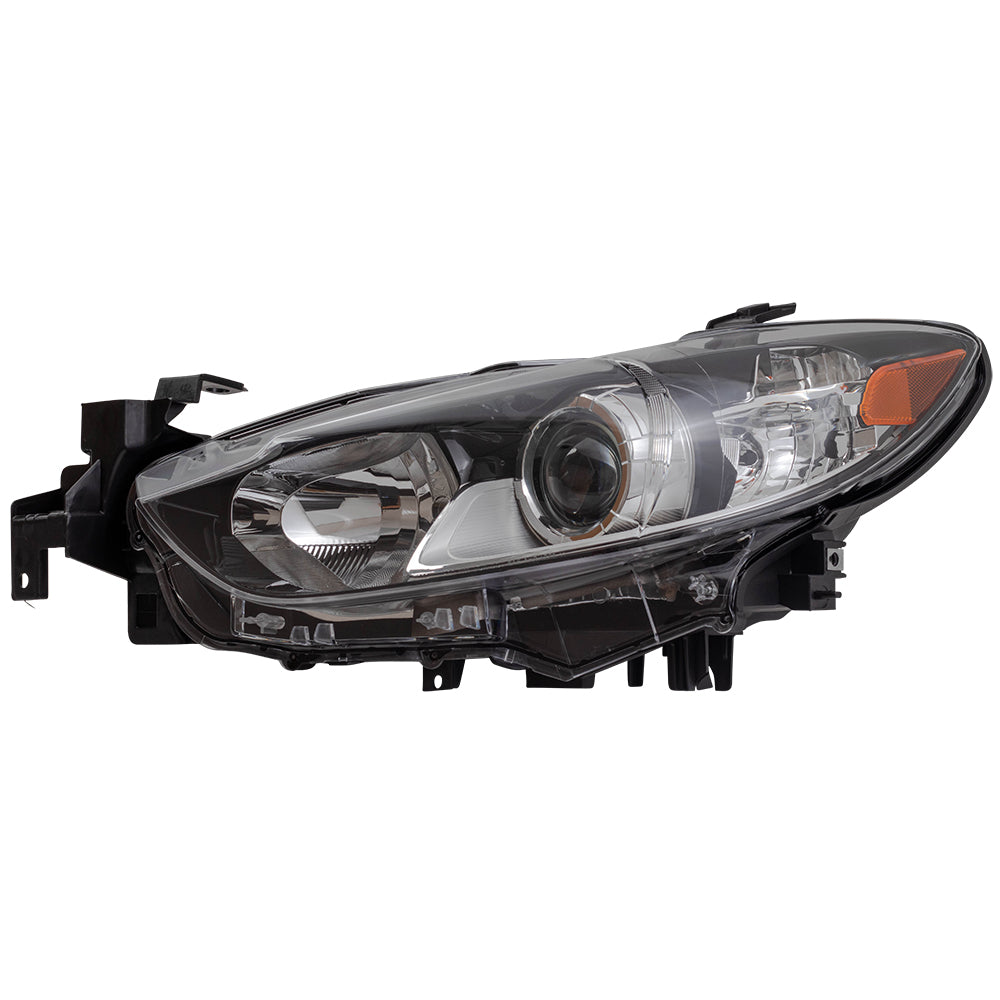 Brock Replacement Drivers Halogen Combination Headlight Headlamp Compatible with 14-17 6 GJR9510L0
