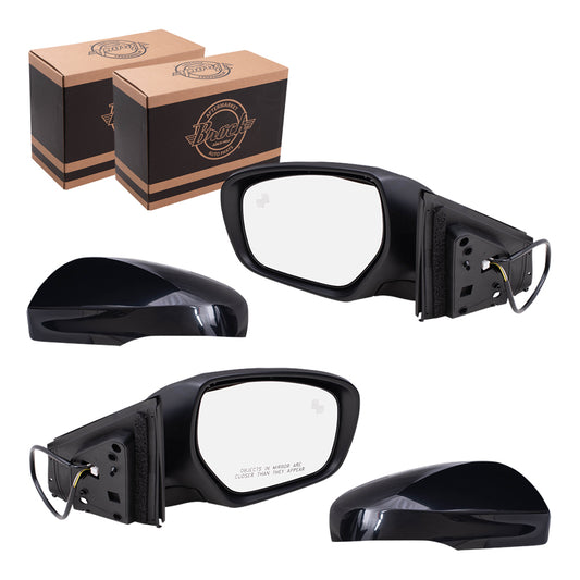 Replacement Drivers and Passengers Power Mirror Assemblies w/ Heat Signal BSD Memory Auto Tilt Compatible with 13 CX-9