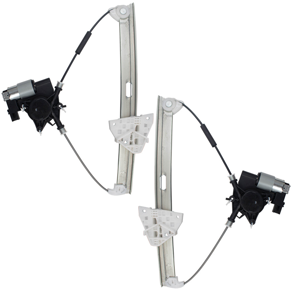 Brock Replacement Set Front Power Window Regulators with Motors Compatible with 2004-2008 RX-8