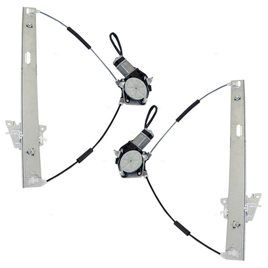 Brock Replacement Driver and Passenger Front Power Window Lift Regulators & Motors Assemblies Compatible with 01-06 SUV EC0259560H EC0258560J