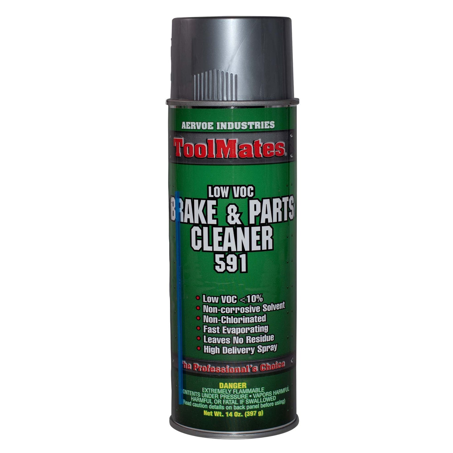 ToolMates 591 Low VOC Brake and Parts Cleaner- Non-Corrosive Degreaser Removes Contaminants From Brake Drums, Linings and Pads 14 oz Can Case of 12