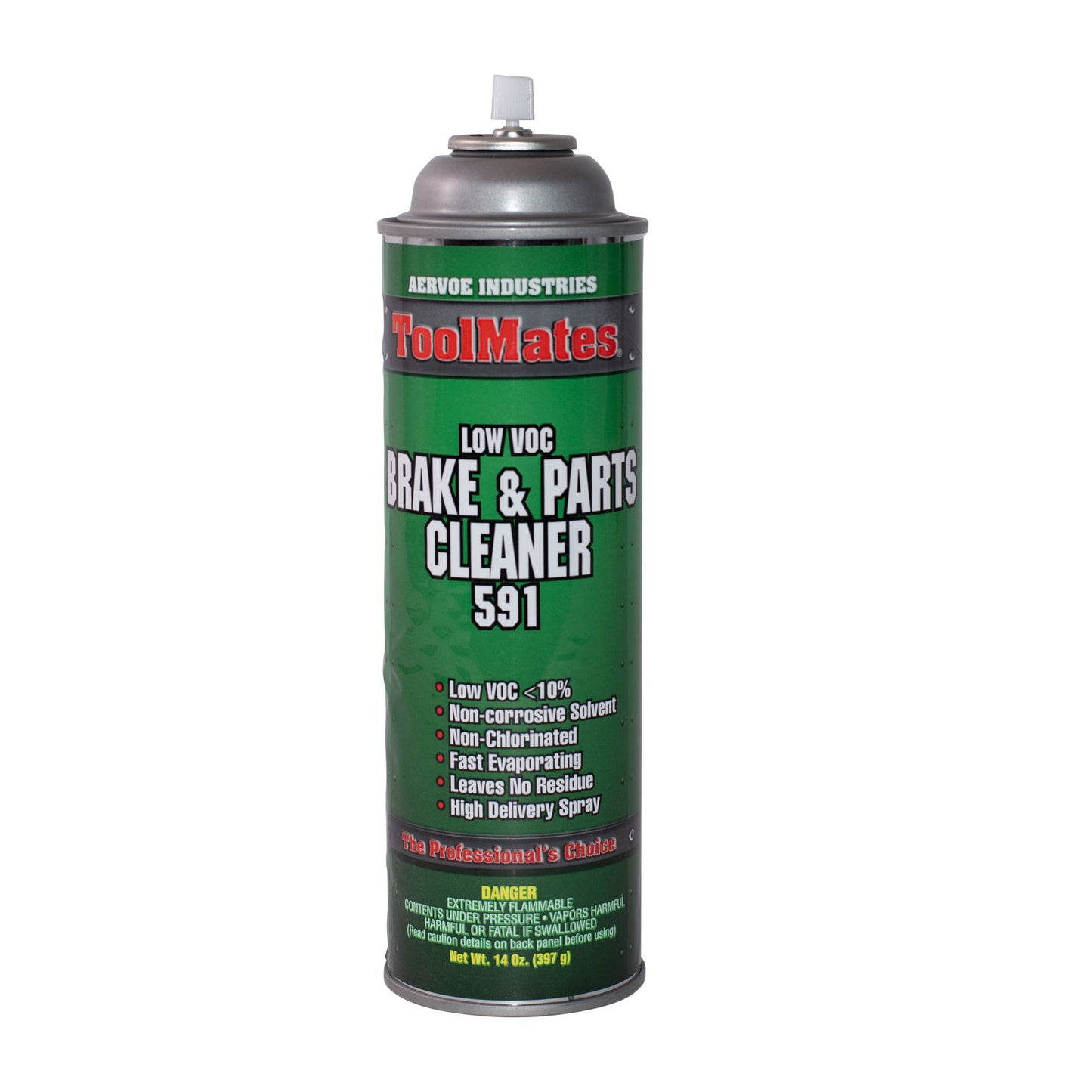 ToolMates 591 Low VOC Brake and Parts Cleaner- Non-Corrosive Degreaser Removes Contaminants From Brake Drums, Linings and Pads 14 oz Can Case of 12