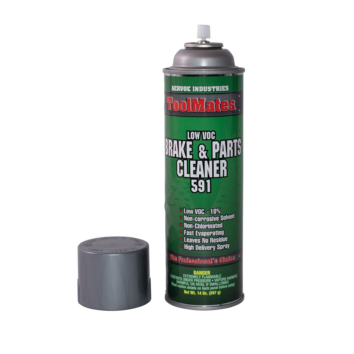 ToolMates 591 Low VOC Brake and Parts Cleaner- Non-Corrosive Degreaser Removes Contaminants From Brake Drums, Linings and Pads 14 oz Can Case of 12