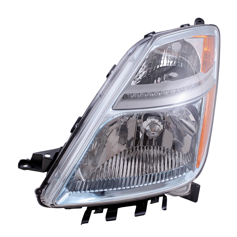 Brock Replacement Driver and Passenger Halogen Headlights Headlamps Compatible with 2006 2007 2008 2009 Prius 81170-47160 81130-47160