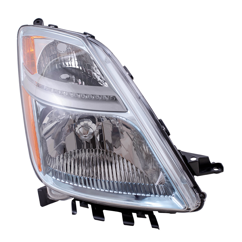 Brock Replacement Passengers Halogen Headlight Headlamp Compatible with 2006 2007 2008 2009 Prius 81130-47160