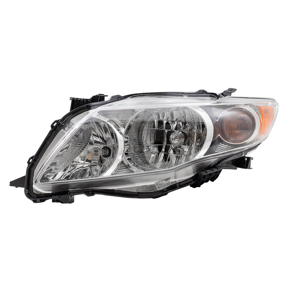 Brock Aftermarket Replacement Driver Left Halogen Combination Headlight Assembly Compatible With 2009-2010 Toyota Corolla Base/CE/L/LE