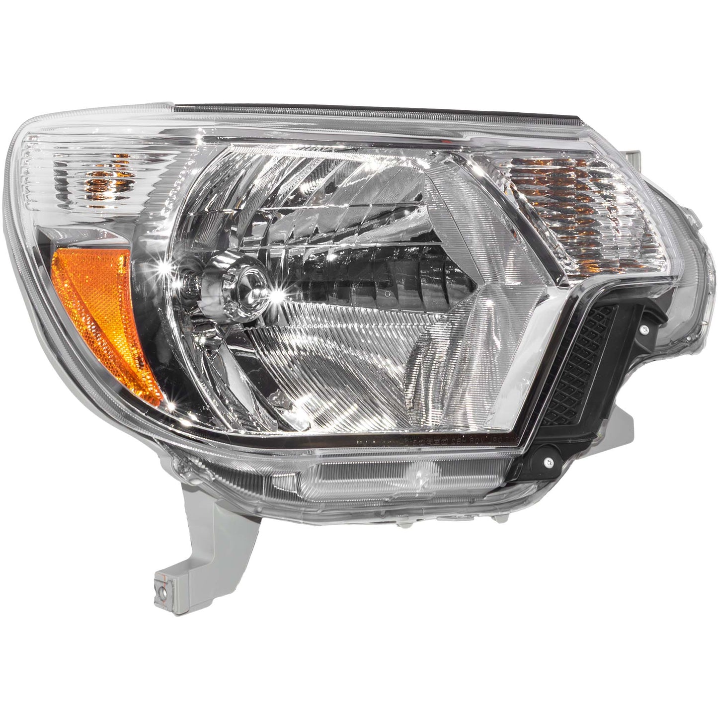 Brock Replacement Driver and Passenger Headlights with Chrome Bezels Compatible with Tacoma Pickup Truck 81150-04180 81110-04180