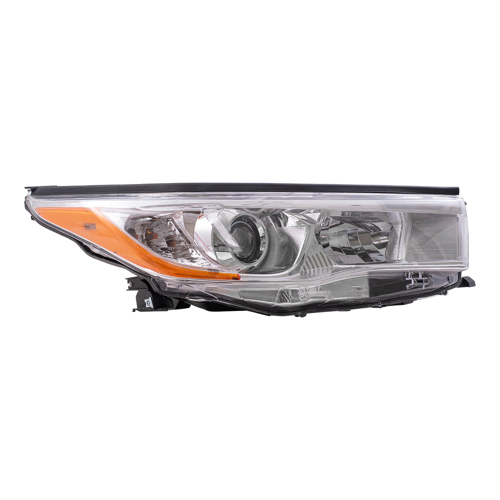 Brock Replacement Pair Set Headlights Headlamps Lens Compatible with Highlander & Hybrid 81150-0E180 81110-0E180