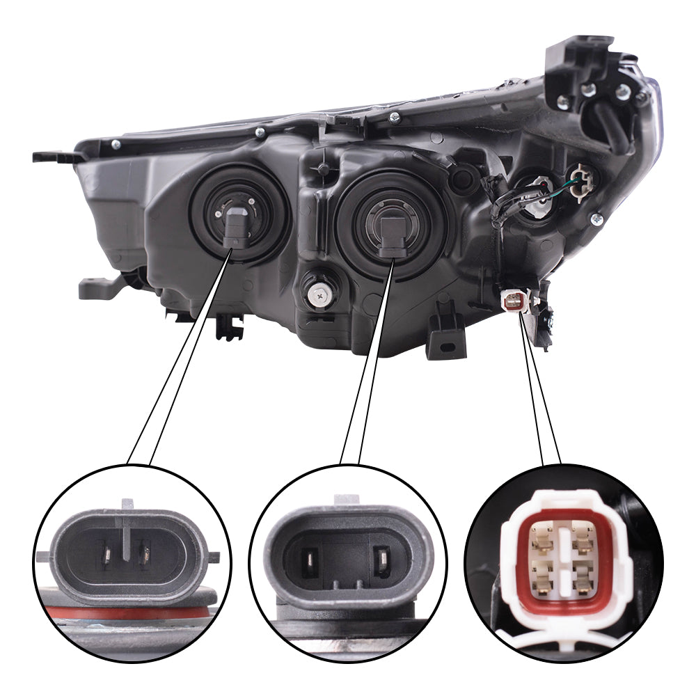 Brock Replacement Pair Set Headlights Headlamps Lens Compatible with Highlander & Hybrid 81150-0E180 81110-0E180