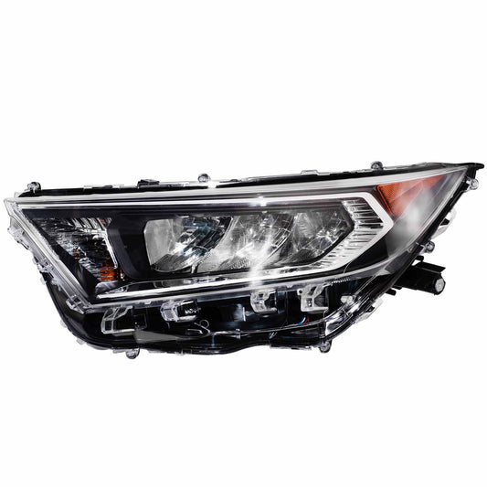 CAPA Certified LED Combination Headlight Assembly With Chrome Bezel Driver Side Left For 2019-2021 Toyota RAV4 North America Built Except LE