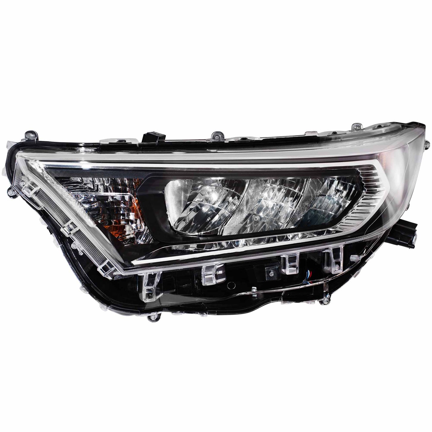 CAPA Certified LED Combination Headlight Assembly With Chrome Bezel Driver Side Left For 2019-2021 Toyota RAV4 North America Built Except LE