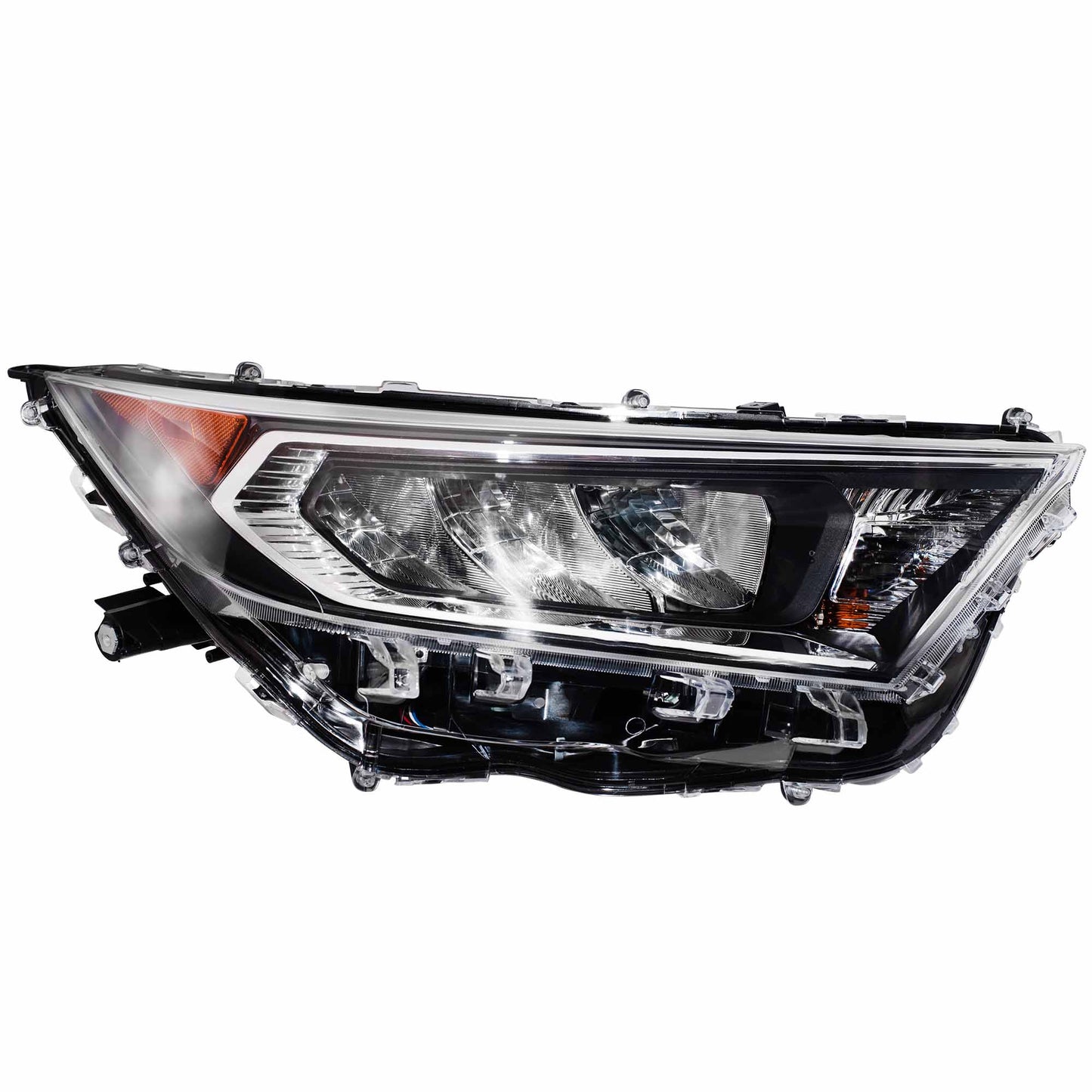 CAPA Certified LED Combination Headlight Assembly With Chrome Bezel Passenger Side Right For 2019-2021 Toyota RAV4 North America Built Except LE