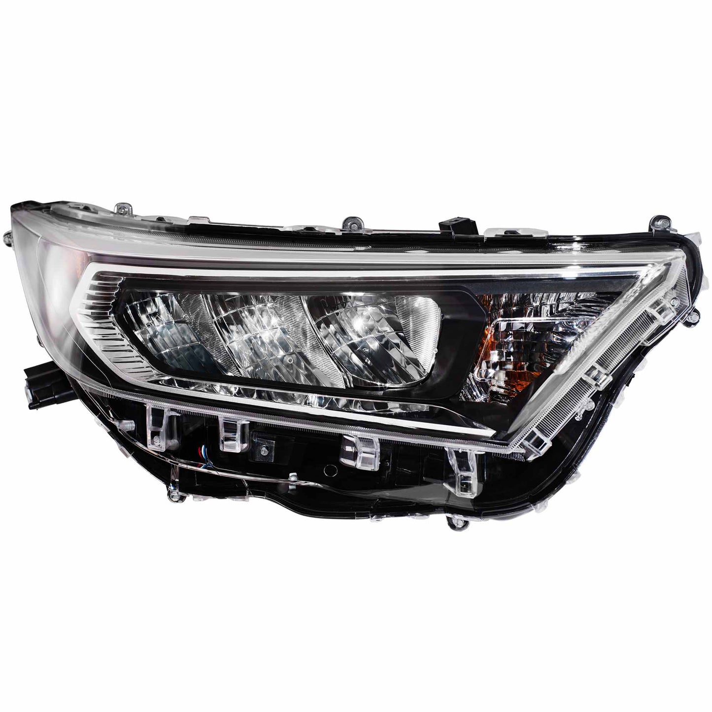 CAPA Certified LED Combination Headlight Assembly With Chrome Bezel Passenger Side Right For 2019-2021 Toyota RAV4 North America Built Except LE