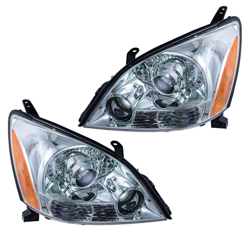 2003-2009 Lexus GX 470 Without Sport Package Halogen Combination Headlight Unit Set LH+RH